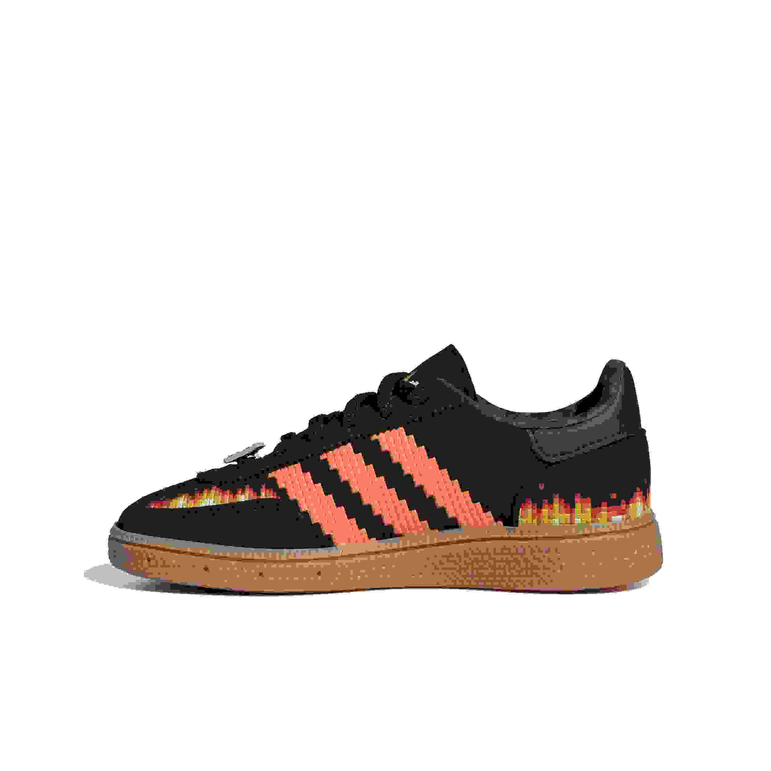 adidas Originals Minecraft Handball Spezial CC EL Preschool Boys' "Black/Pure Orange/White" Shoe
